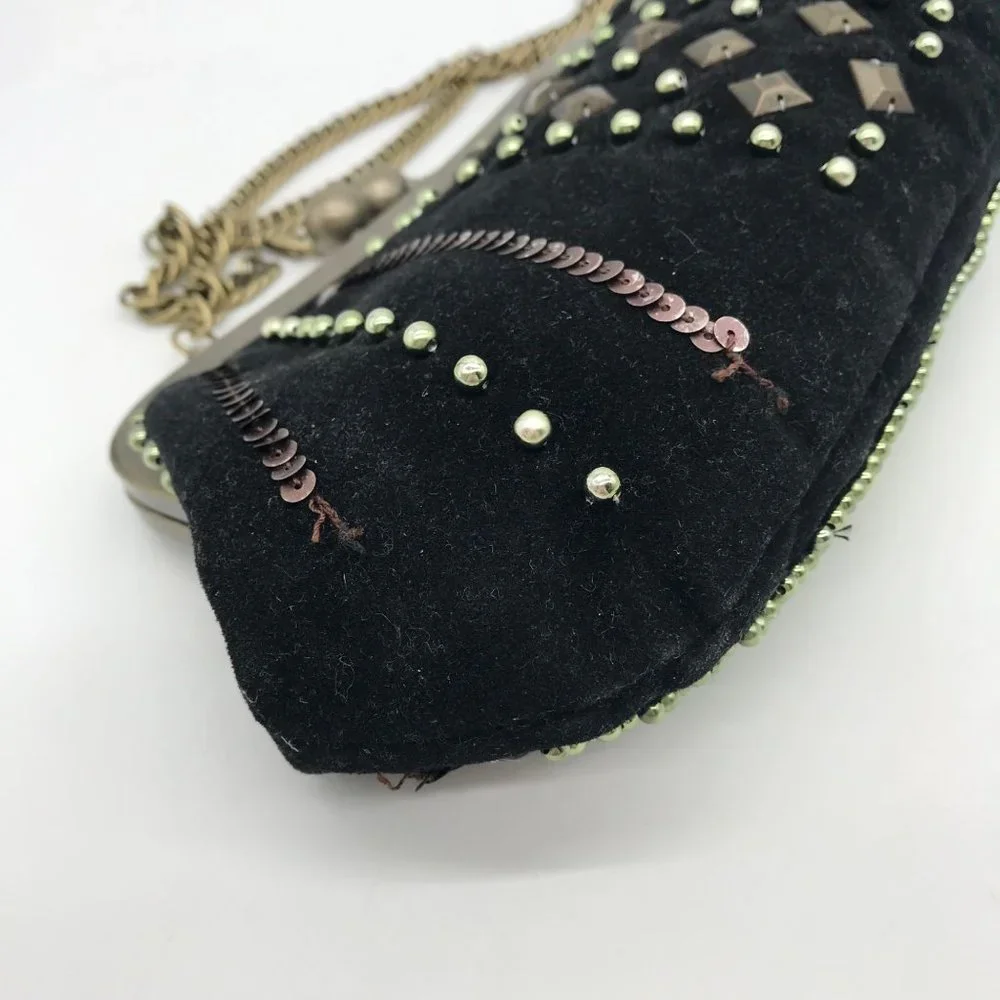 Chico's Vintage Beaded Suede Clutch_9